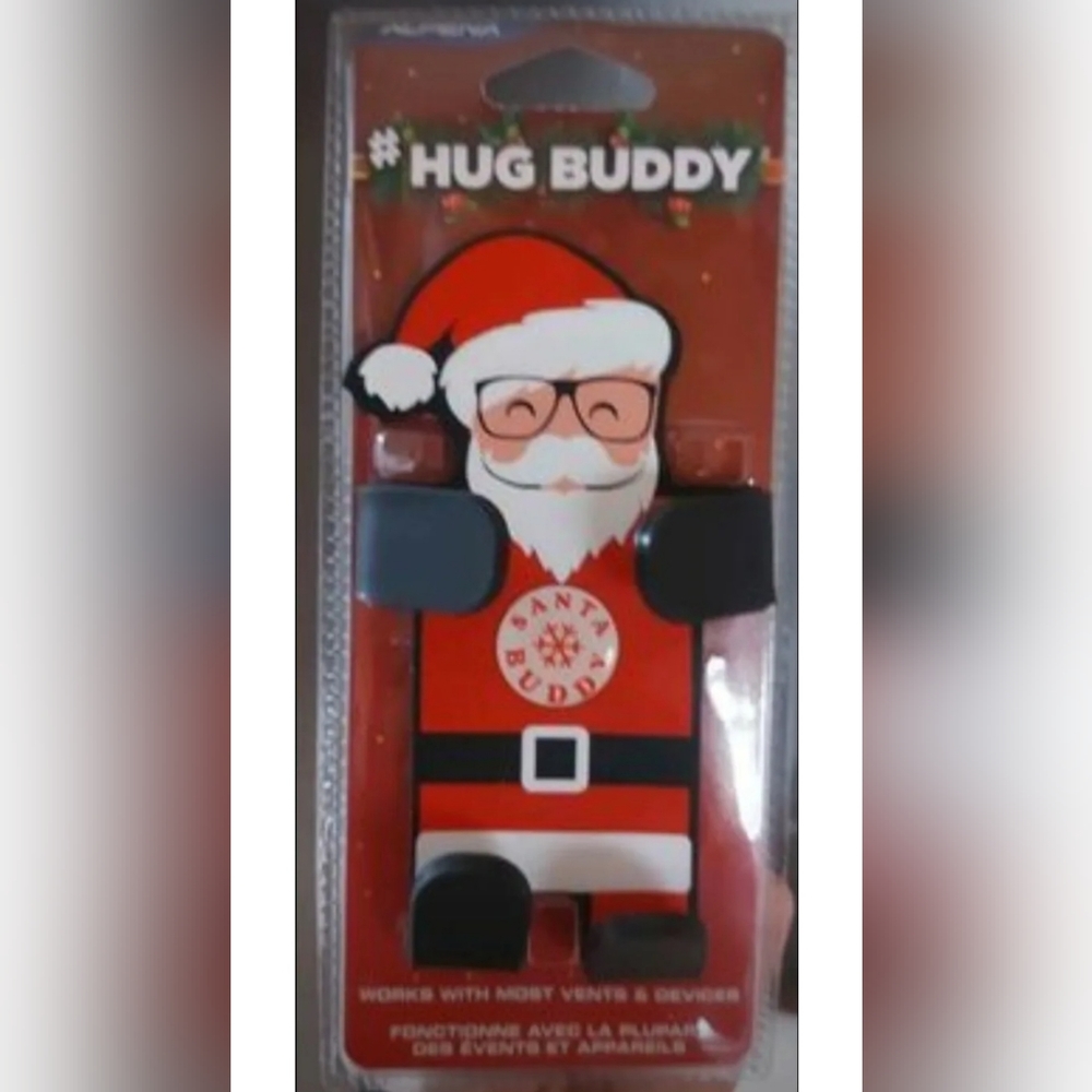 Hug Buddy Car Vent Phone Holder - Santa - vent clip Adjustable arms/legs